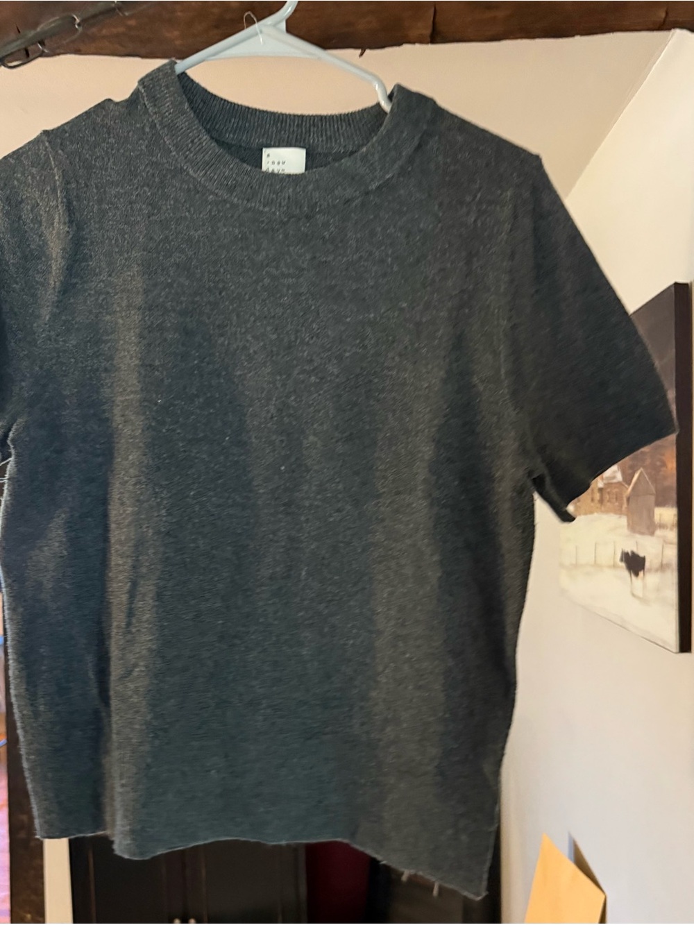 a new day Charcoal Gray Crew Neck Short Sleeve Tee